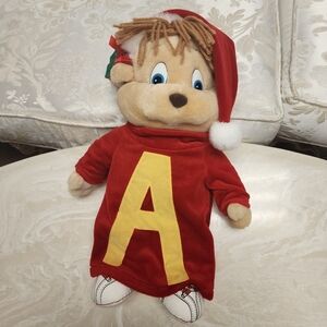 Vintage 1990 Alvin and the Chipmunks Christmas Plush Alvin Toy